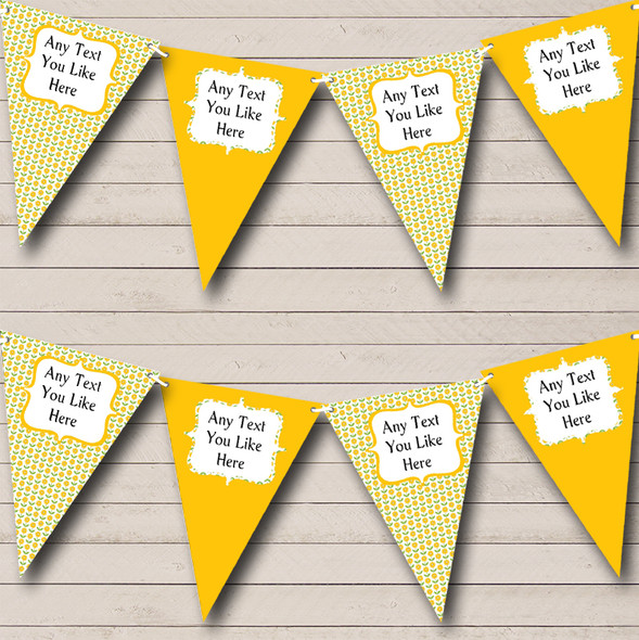 Yellow Sunflowers Custom Personalised Engagement Party Flag Banner Bunting