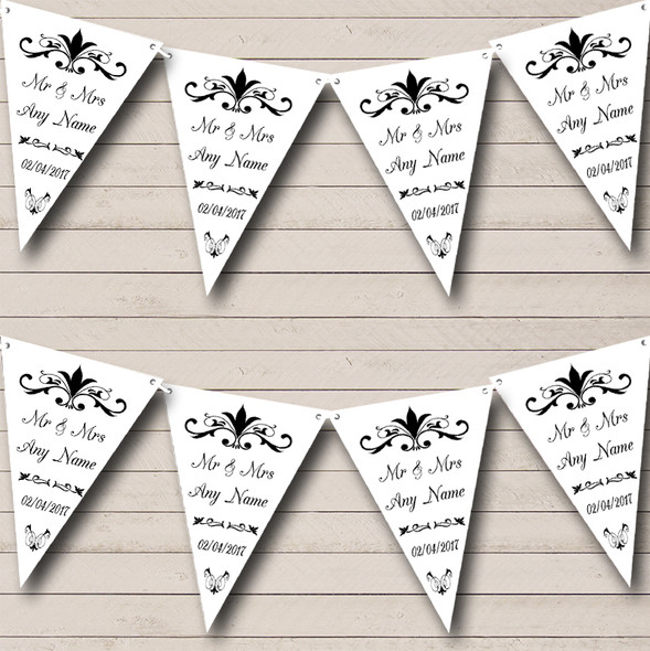 Regal Or White Custom Personalised Engagement Party Flag Banner Bunting