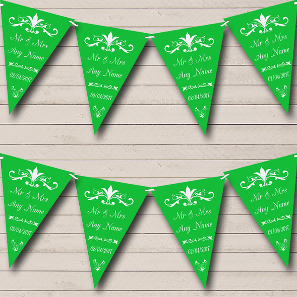 Regal Or Green Custom Personalised Engagement Party Flag Banner Bunting