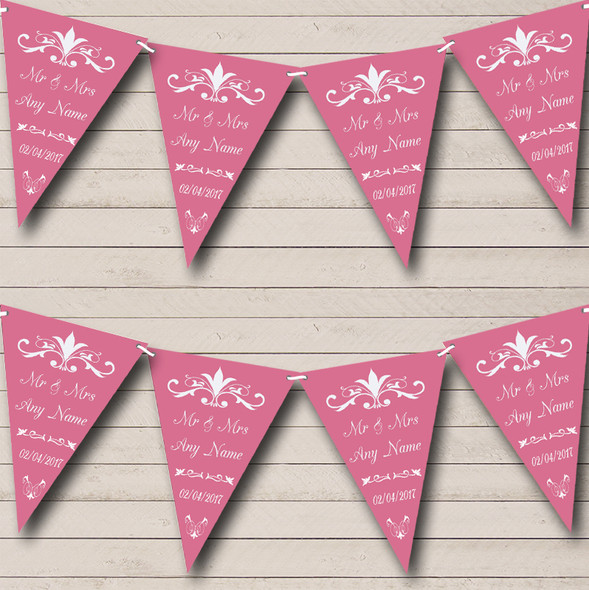 Regal Or Dusky Rose Custom Personalised Engagement Party Flag Banner Bunting