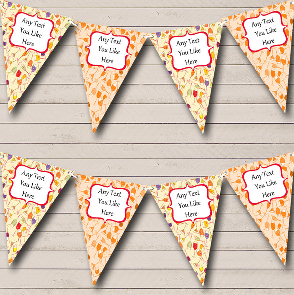 Cocktails Custom Personalised Hen Do Night Party Flag Banner Bunting