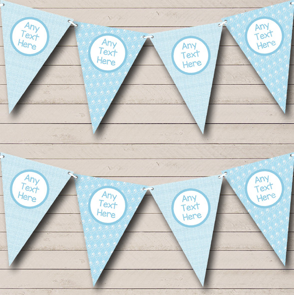 Nappy Pins Blue Welcome Home New Baby Flag Banner Bunting