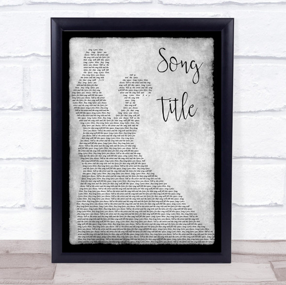 Faith Hill Breathe Grey Man Lady Dancing Song Lyric Wall Art Print - Or Any Song You Choose