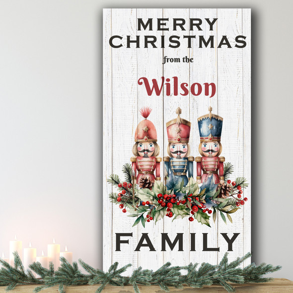 Nutcrackers Personalised Tall Decoration Family Christmas Indoor Outdoor Sign