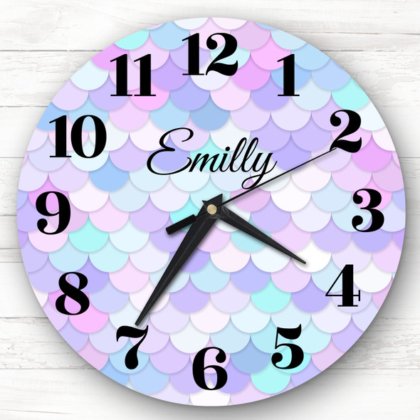 Mermaid Skin Tail Girls Room Custom Gift Personalised Clock