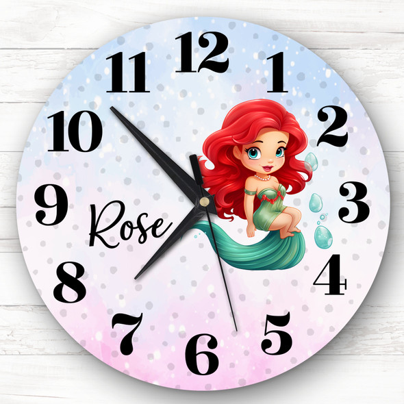 Disney Princess Ariel Girls Room Custom Gift Personalised Clock