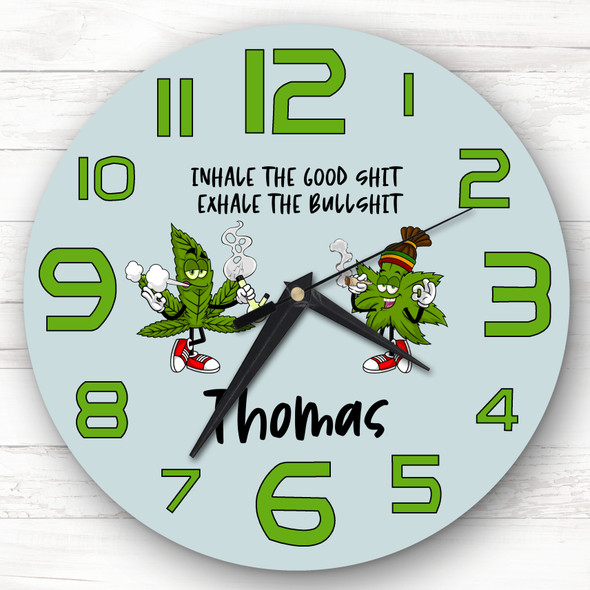 Funny Marijuana Characters Weed Personalised Gift Personalised Clock