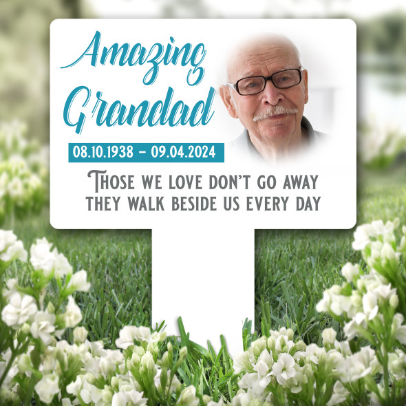 Amazing Grandad Photo Remembrance Garden Plaque Grave Marker Memorial Stake