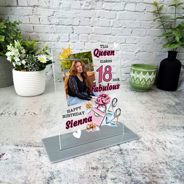 18th Birthday Gift Fashion Accessories Photo Personalised Gift Acrylic Plaque