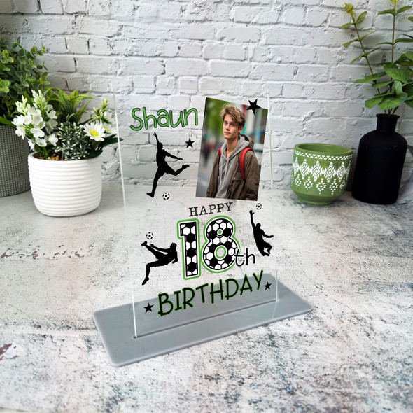 18th Birthday Gift Football Photo Custom Personalised Gift Acrylic Plaque