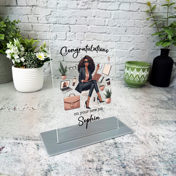 New Job Gift Business Woman Custom Personalised Gift Acrylic Plaque