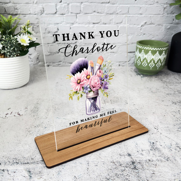 Wedding Thank You For Doing Make Up Gift Personalised Acrylic Plaque