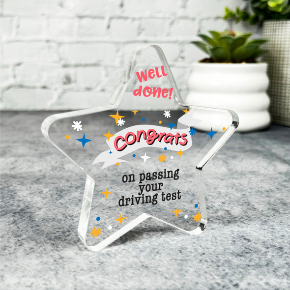 Congratulations Passing Driving Test Present Star Plaque Keepsake Gift