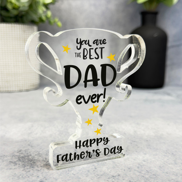 Best Dad Ever Happy Father's Day Present Trophy Plaque Keepsake Gift