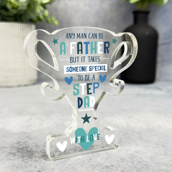 Takes Someone Special To Be A Step Dad Blue Trophy Plaque Keepsake Gift