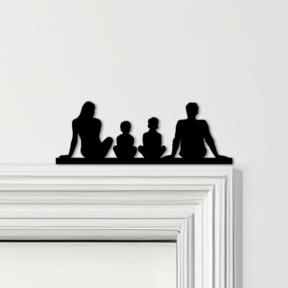Door Topper Family Of Four 2 Boys Various Colours Top Of Door Frame Decor Sign