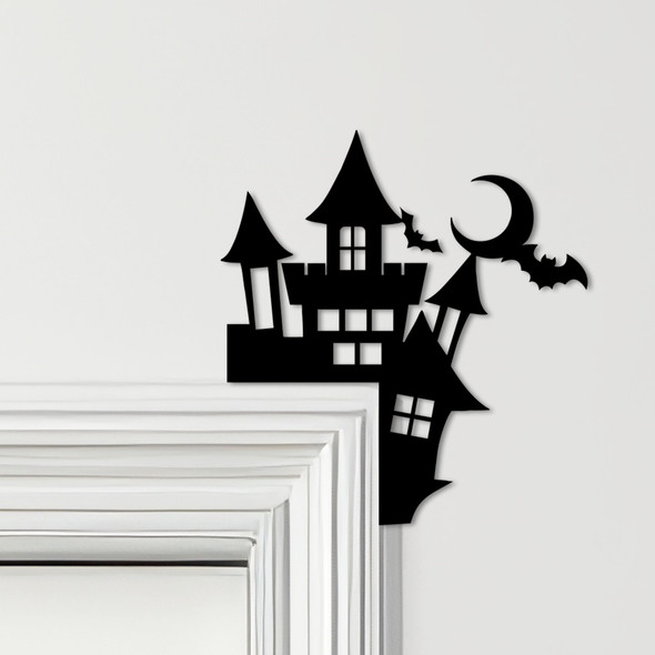 Door Topper Halloween Decor House With Bats Various Colours Frame Decor Sign