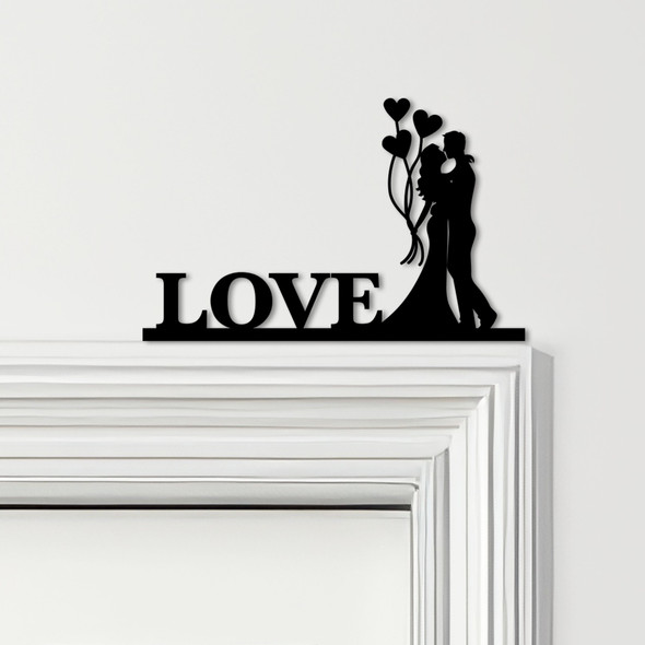 Door Topper Love Lettering Romantic Couple Various Colours Frame Decor Sign
