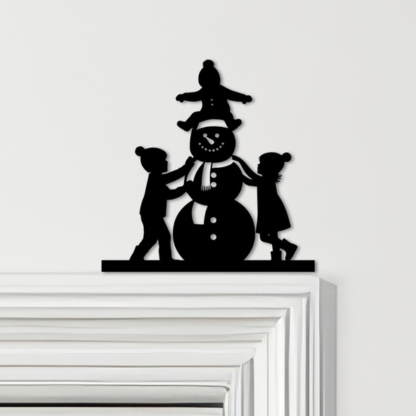 Door Topper Christmas Decor Building Snowman Various Colours Frame Decor Sign
