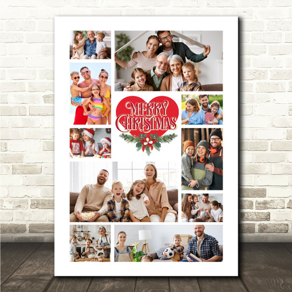 Photo Collage Christmas Custom Gift For Anyone 10-Photo White Print Or Canvas Photo Collage Christmas Custom Gift For Anyone 10-Photo White Print Or Canvas