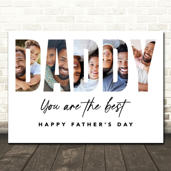 Photo Collage Father's Day Gift 5-Photo Dad You Are The Best Print Or Canvas