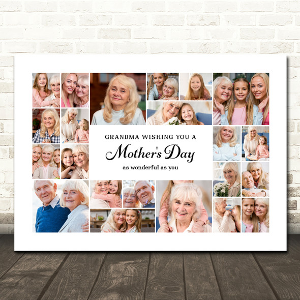 Photo Collage Custom Gift For Grandma Mother's Day 22-Photo Print Or Canvas