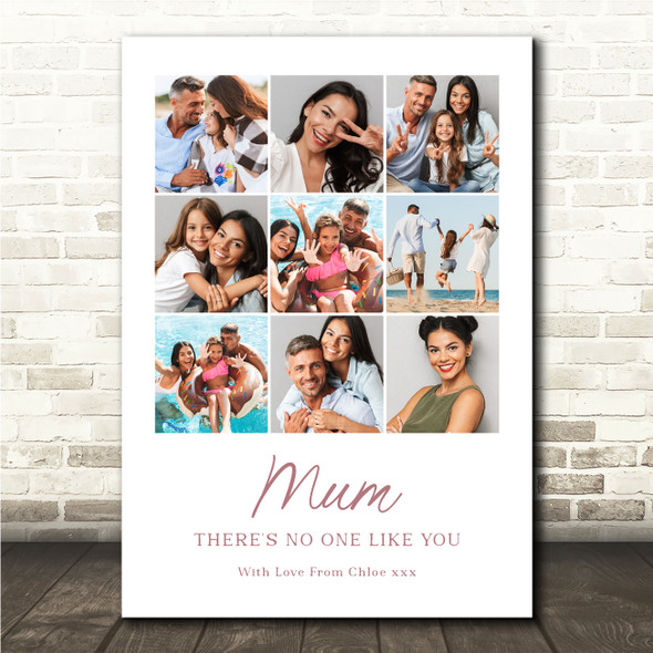 Photo Collage Birthday Gift For Anyone 9-Photo No One Like You Print Or Canvas