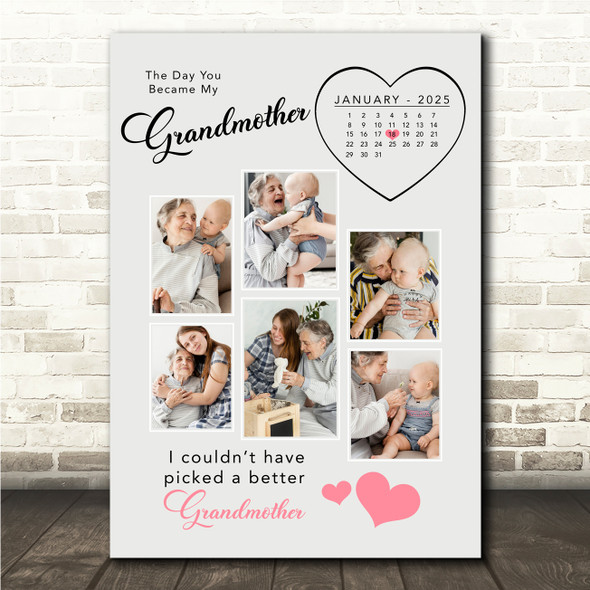 Photo Collage Gift For Grandmother Mother's Day 6-Photo Calendar My Nan Print