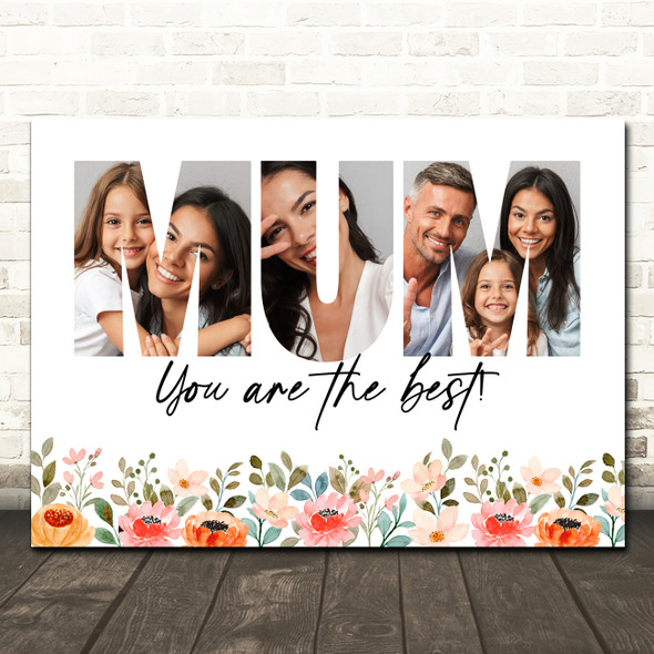 Photo Collage Mother's Day Gift For Mum 3-Photo You Are The Best Print Canvas