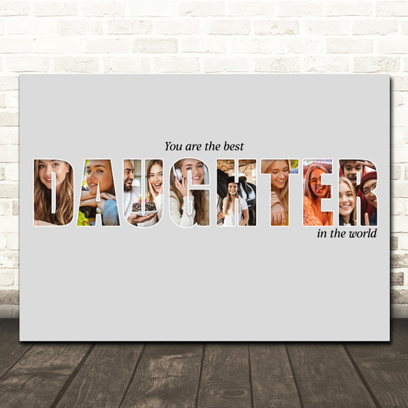 Photo Collage Grey 8-Photo Custom Gift For Daughter Any Occasion Print Or Canvas Photo Collage Grey 8-Photo Custom Gift For Daughter Any Occasion Print Or Canvas