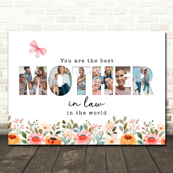 Photo Collage Floral 6-Photo Gift For Mother-In-Law Any Occasion Print Or Canvas Photo Collage Floral 6-Photo Gift For Mother-In-Law Any Occasion Print Or Canvas