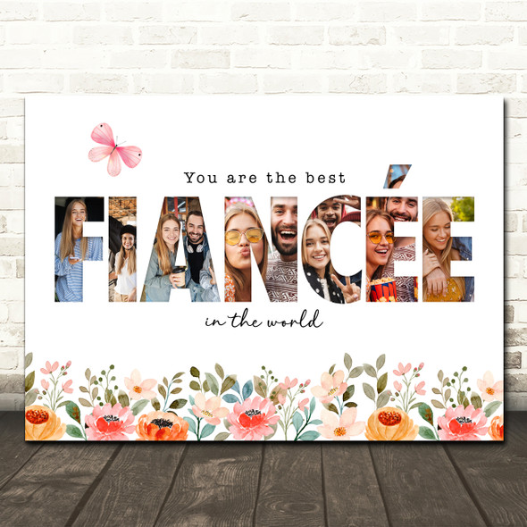 Photo Collage Floral 7-Photo Custom Gift For Fiancé Any Occasion Print Or Canvas Photo Collage Floral 7-Photo Custom Gift For Fiancé Any Occasion Print Or Canvas