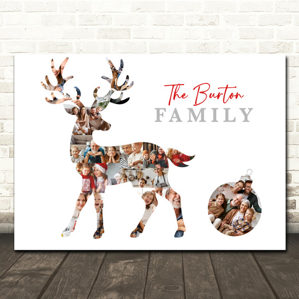 Photo Collage Christmas Custom Gift For Anyone 14-Photo Reindeer Print Or Canvas Photo Collage Christmas Custom Gift For Anyone 14-Photo Reindeer Print Or Canvas