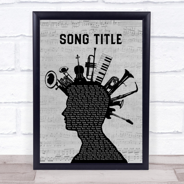 The Courteeners Are You In Love With A Notion Musical Instrument Mohawk Song Lyric Wall Art Print - Or Any Song You Choose