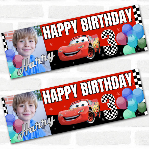 Personalised Party Banner For Kids Birthday Cars Photo