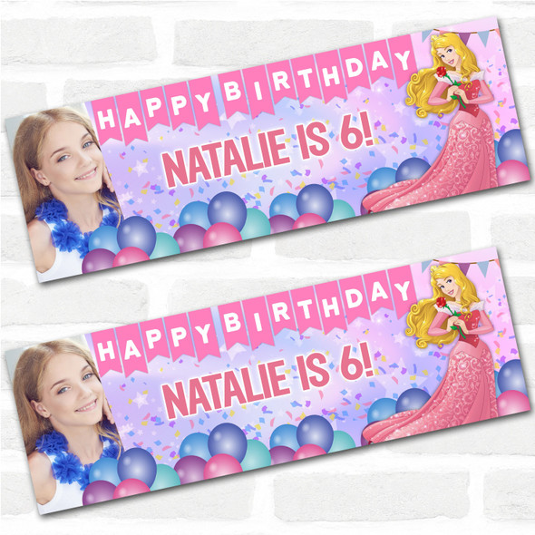 Personalised Party Banner For Kids Birthday Disney Princess Aurora