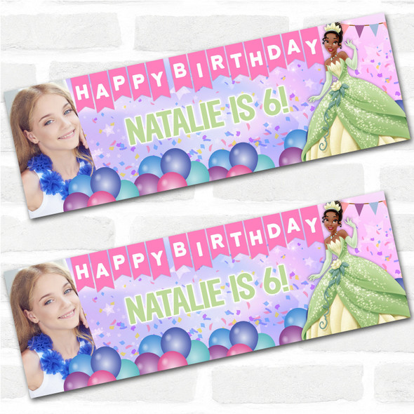 Personalised Party Banner For Kids Birthday Disney Princess Tiana