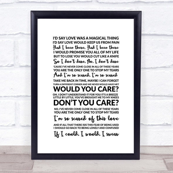 George Michael Turn A Different Corner Song Lyric Quote Print
