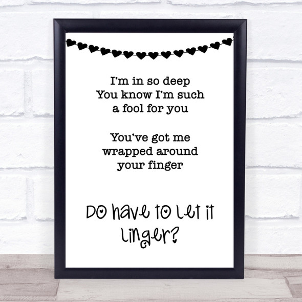 The Cranberries Linger Song Lyric Quote Print