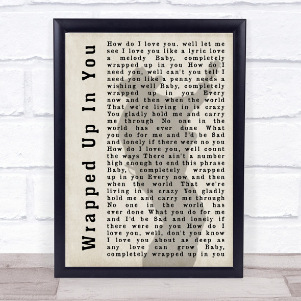 Garth Brooks Wrapped Up In You Shadow Song Lyric Quote Print