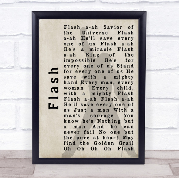 Queen Flash Freddie Mercury Shadow Song Lyric Quote Print