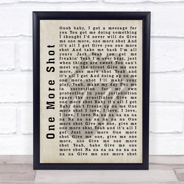 The Rolling Stones One More Shot Shadow Song Lyric Quote Print
