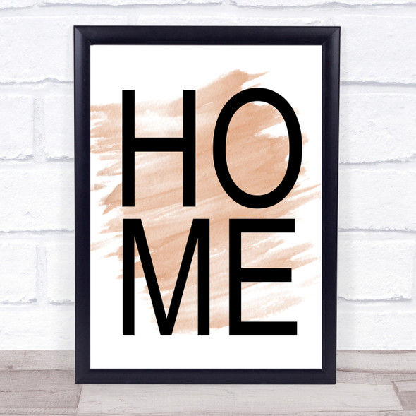 Watercolour Home Quote Print