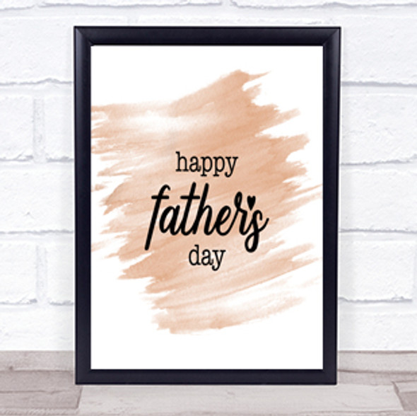 Fathers Day Quote Print Watercolour Wall Art