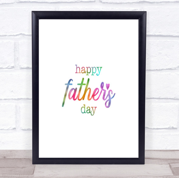 Fathers Day Rainbow Quote Print