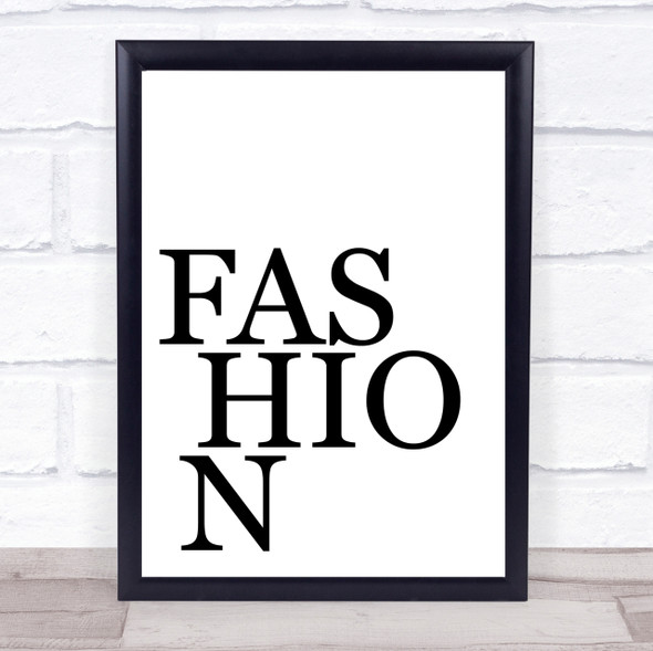 Fashion Serif Quote Wall Art Print