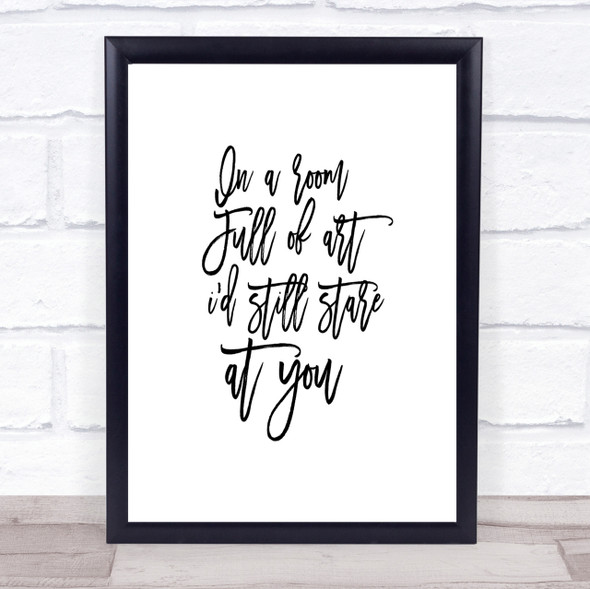 Room Full Of Art Quote Print Poster Typography Word Art Picture