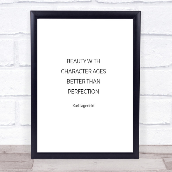 Karl Beauty Ages Quote Print Poster Typography Word Art Picture