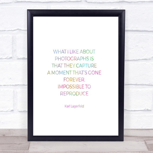 Karl Photographs Rainbow Quote Print