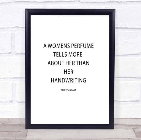 Christian Dior Woman's Perfume Quote Print Poster Typography Word Art Picture